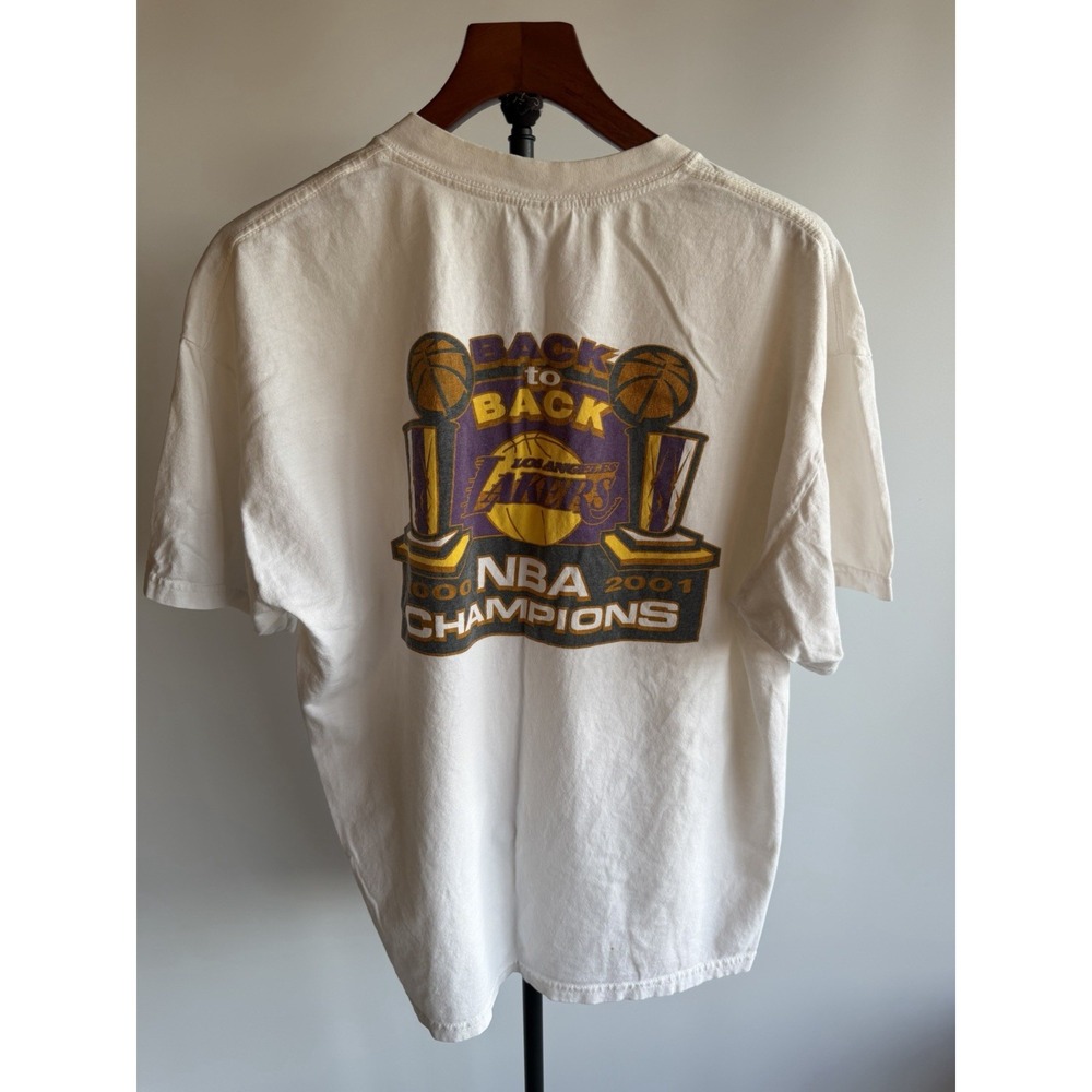 VTG NBA 2001 Finals Back 2 Back Champions Los Angeles Lakers Mens TShirt Mens XL